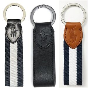 Polo by Ralph Lauren Black, White, and Brown Keychains